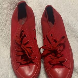 Converse All Star Vivid Red Canvas Sneakers